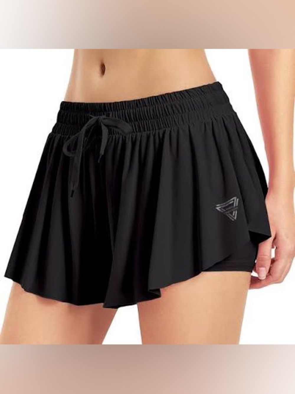Black flowy shorts